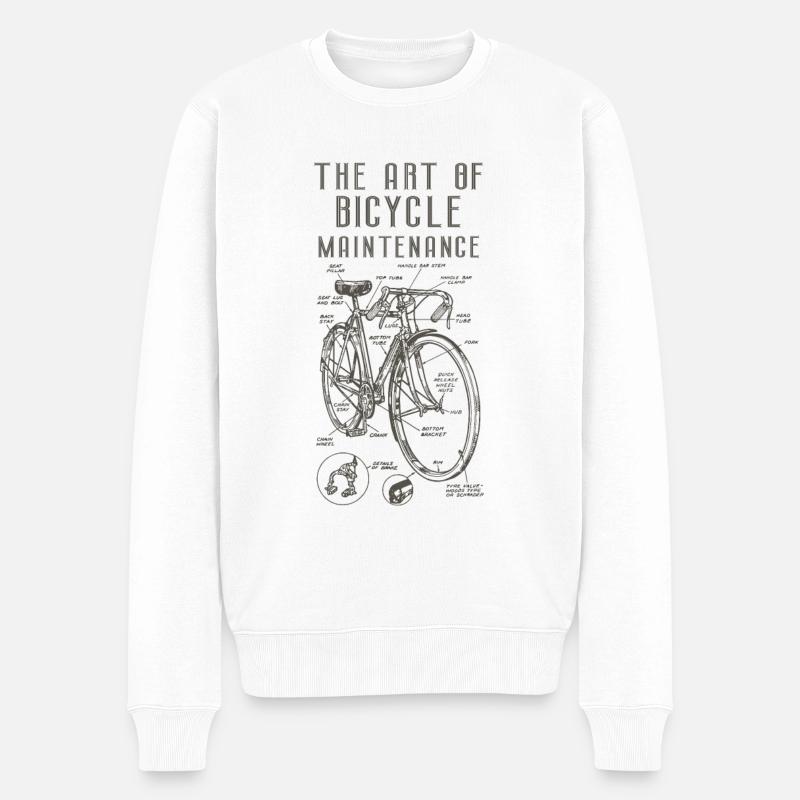L’art de l’entretien des vélos - Pull Premium bio Homme - blanc