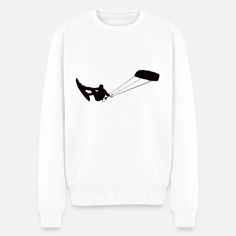 Kitesurf Kitesurf Kiten - Pull Premium bio Homme - blanc
