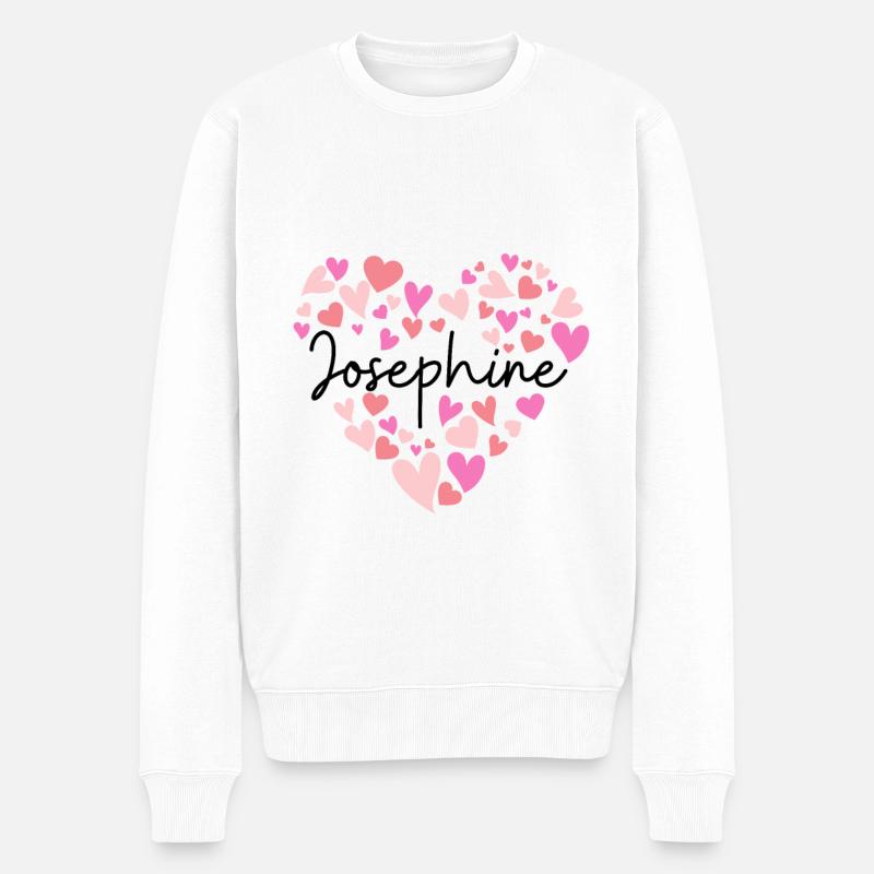 Ich liebe Josephine - Männer Premium Bio Pullover - Weiß
