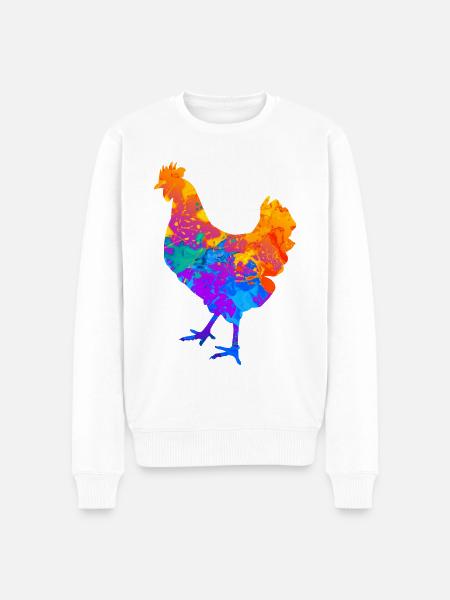 Huhn Hühner Hühnerhalter Hühnerzüchter - Männer Premium Bio Pullover - Weiß