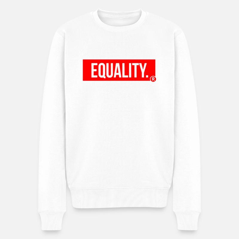 EQUALITY - Männer Premium Bio Pullover - Weiß