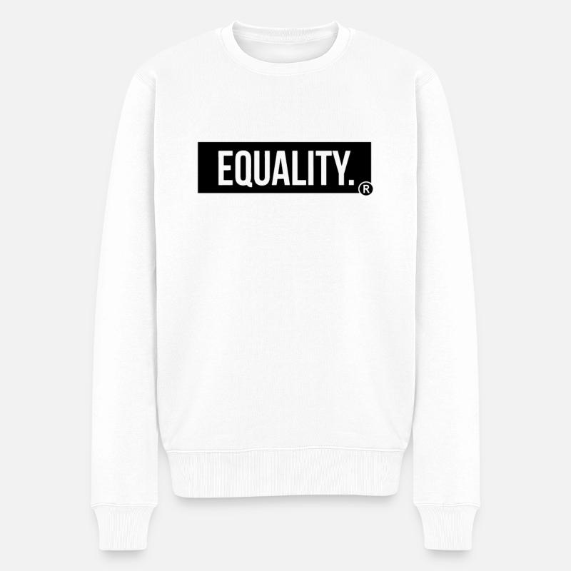 EQUALITY - Männer Premium Bio Pullover - Weiß