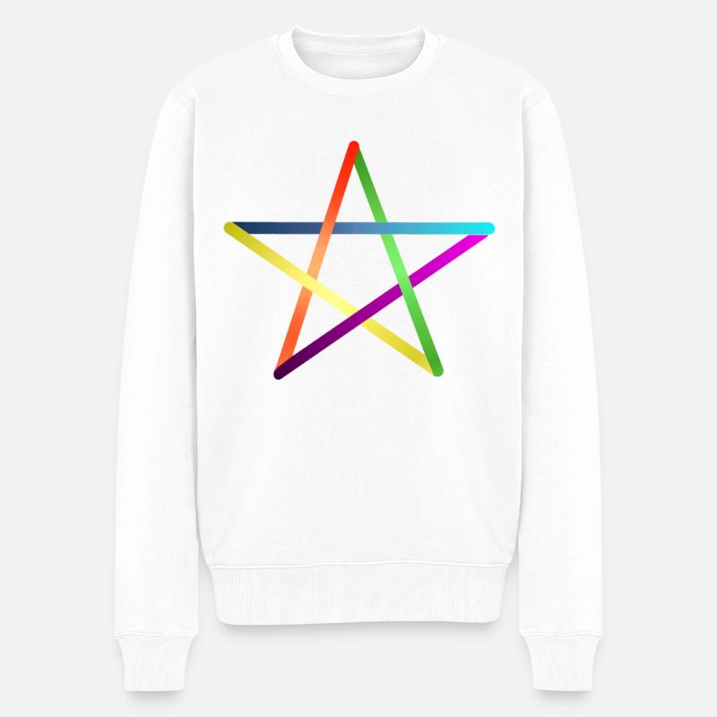 Triangles - graphisme - graphisme - Pull Premium bio Homme - blanc