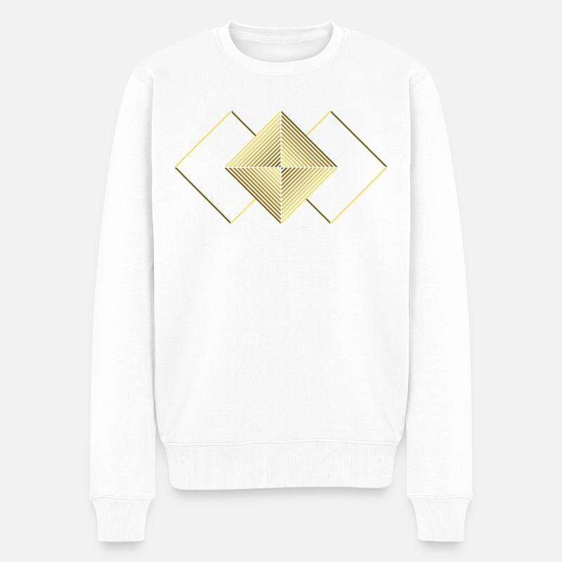 Triangles carrés - graphisme - graphisme - Pull Premium bio Homme - blanc