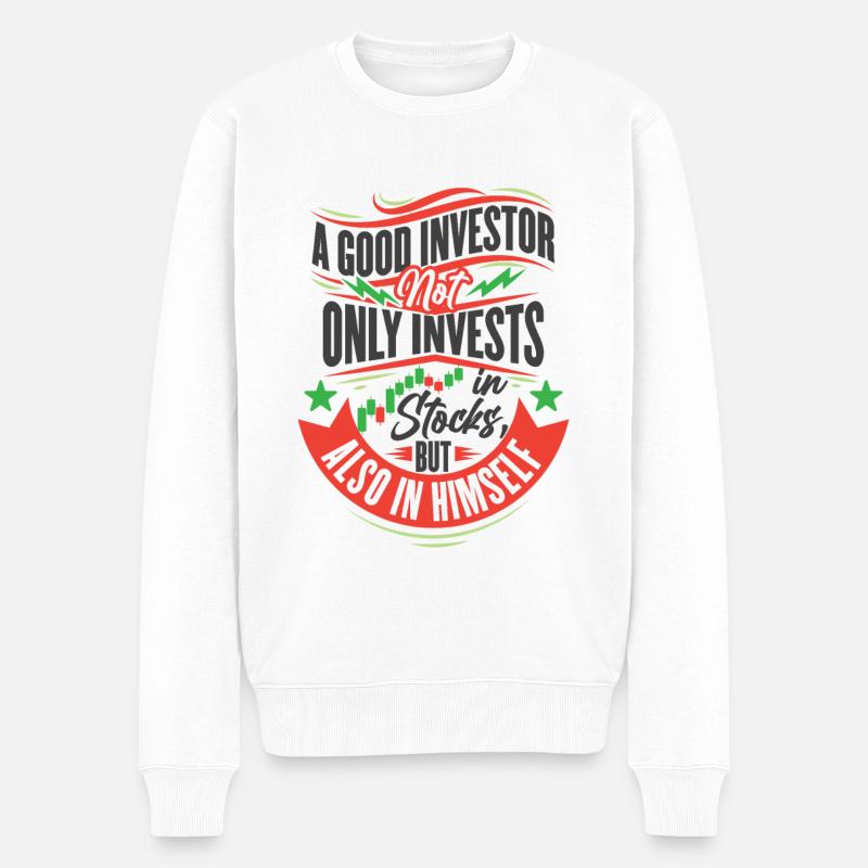 A Good Investor - Männer Premium Bio Pullover - Weiß