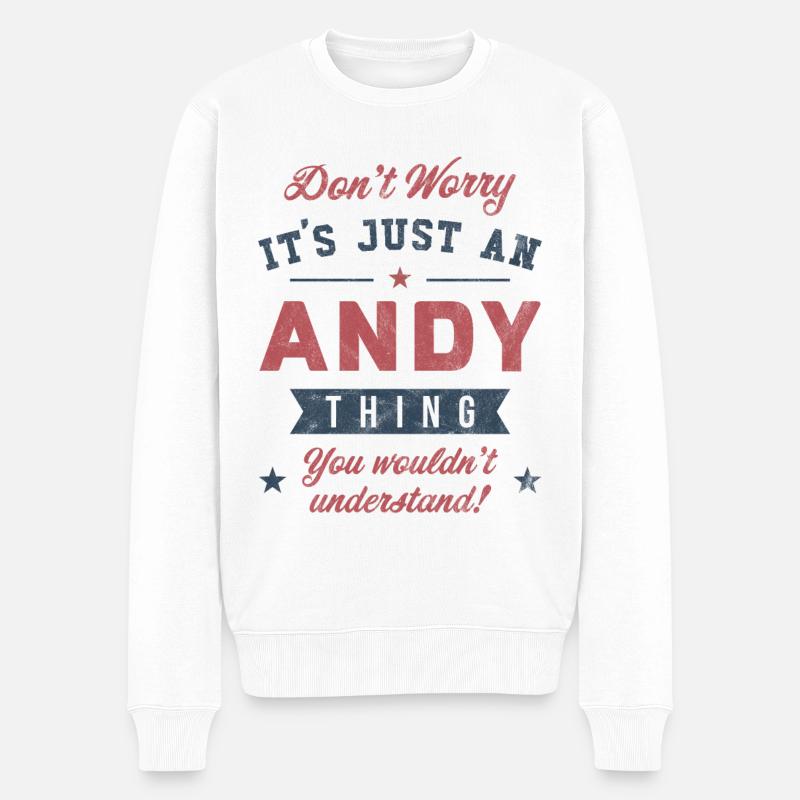 C’est un truc Andy - Pull Premium bio Homme - blanc