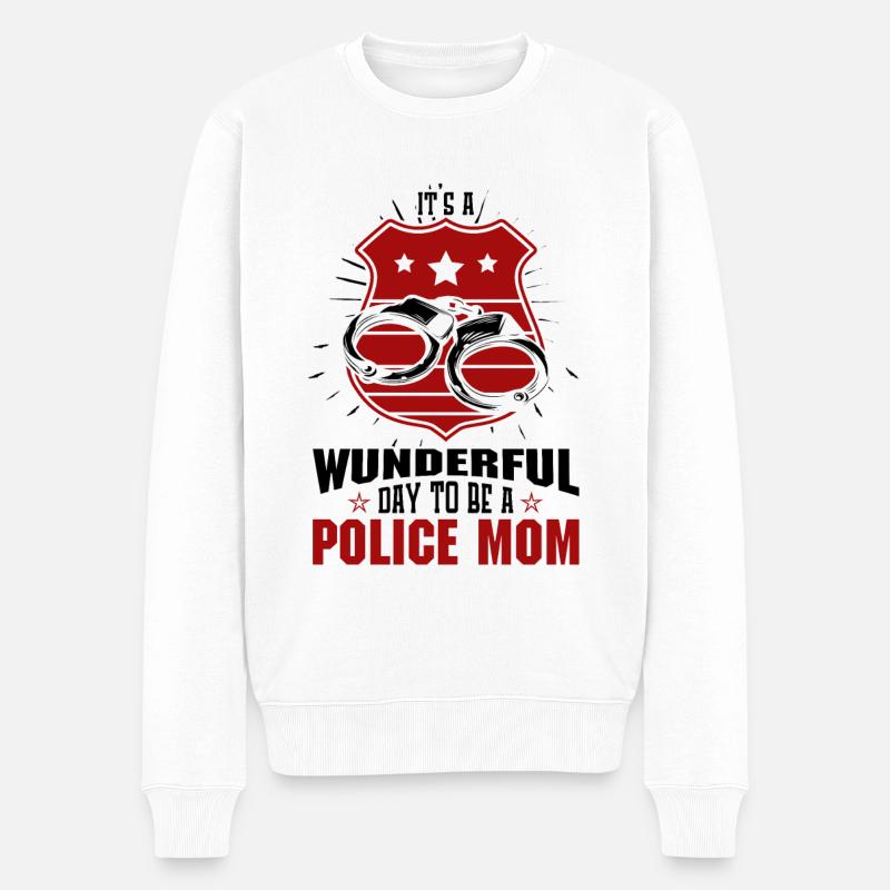 Polizei Polizist Polizeibeamte - Männer Premium Bio Pullover - Weiß