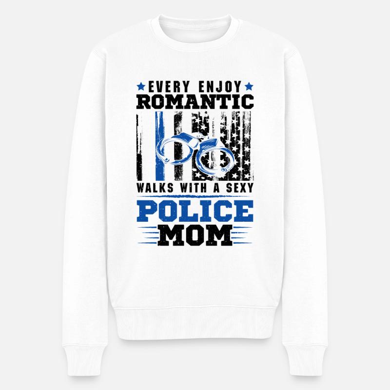 Polizei Polizist Polizeibeamte - Männer Premium Bio Pullover - Weiß