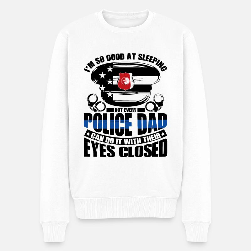 Polizei Polizist Polizeibeamte - Männer Premium Bio Pullover - Weiß