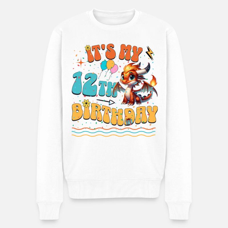 Dragon 12e anniversaire Dragon - Pull Premium bio Homme - blanc