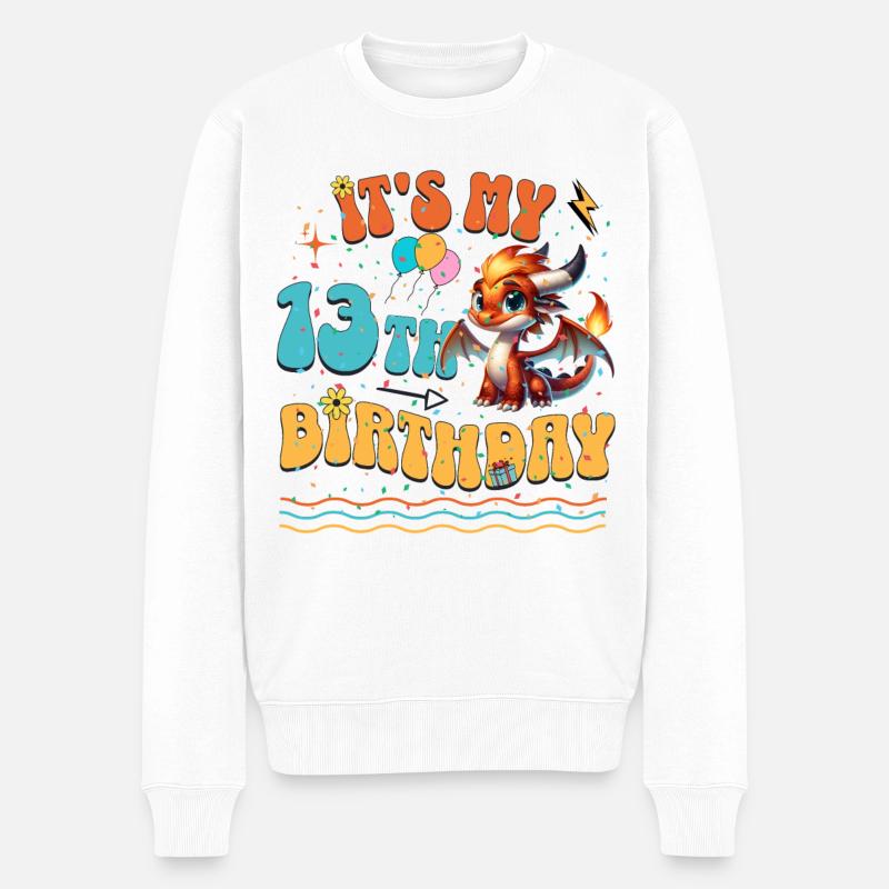 Dragon 13e anniversaire Dragon - Pull Premium bio Homme - blanc