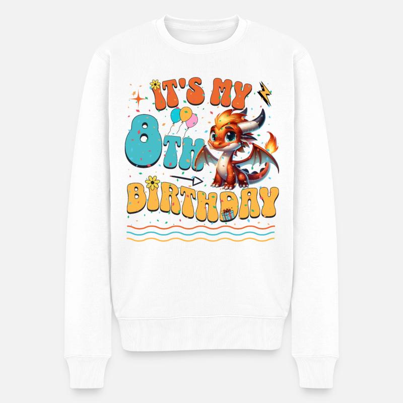 Dragon 8e anniversaire Dragon - Pull Premium bio Homme - blanc