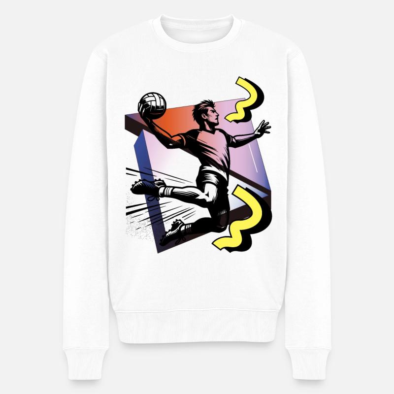 Handball Handballer - Männer Premium Bio Pullover - Weiß