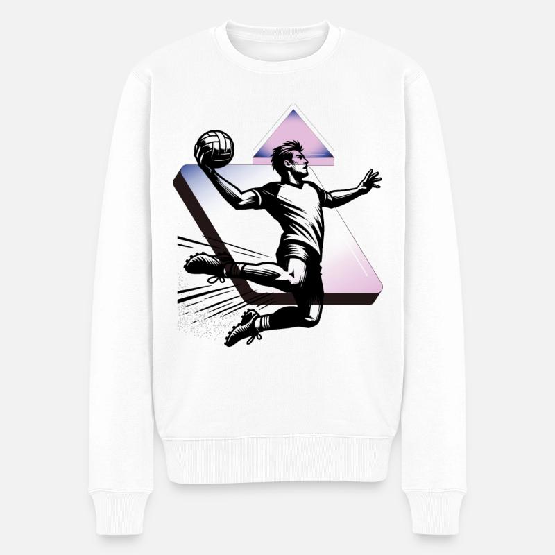 Handball Handballer - Männer Premium Bio Pullover - Weiß