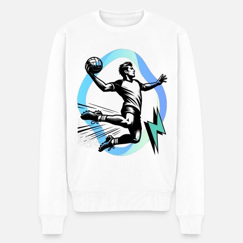 Handball Handballer - Männer Premium Bio Pullover - Weiß