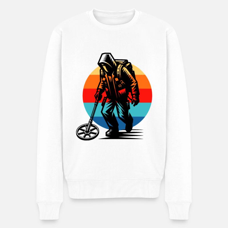 Sondeln Metalldetektor - Männer Premium Bio Pullover - Weiß