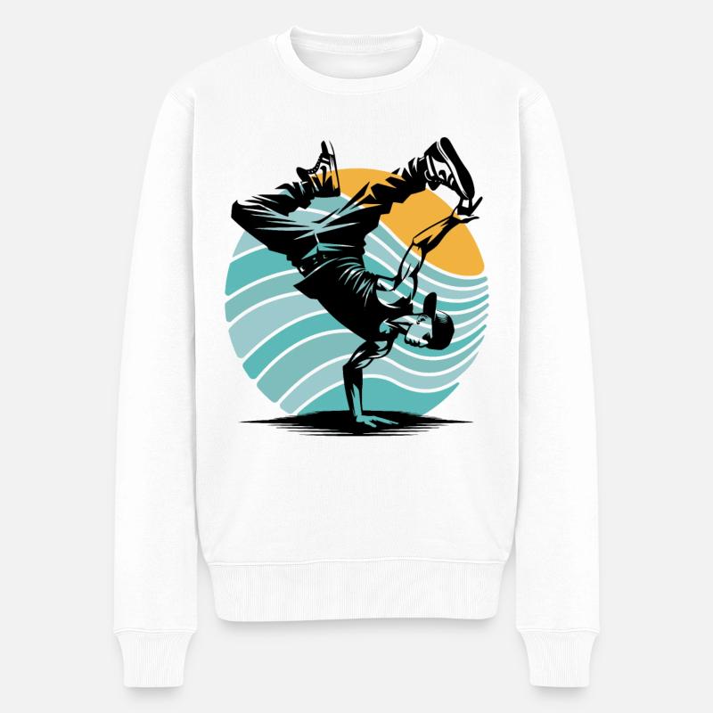 Breakdance - Pull Premium bio Homme - blanc