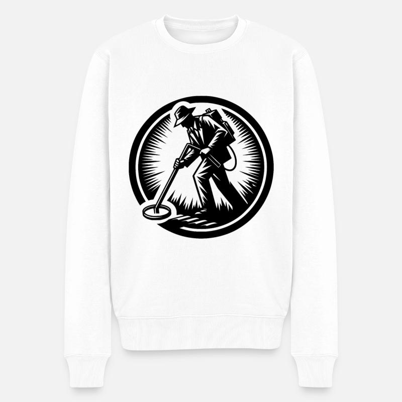 Sondeln Metalldetektor - Männer Premium Bio Pullover - Weiß