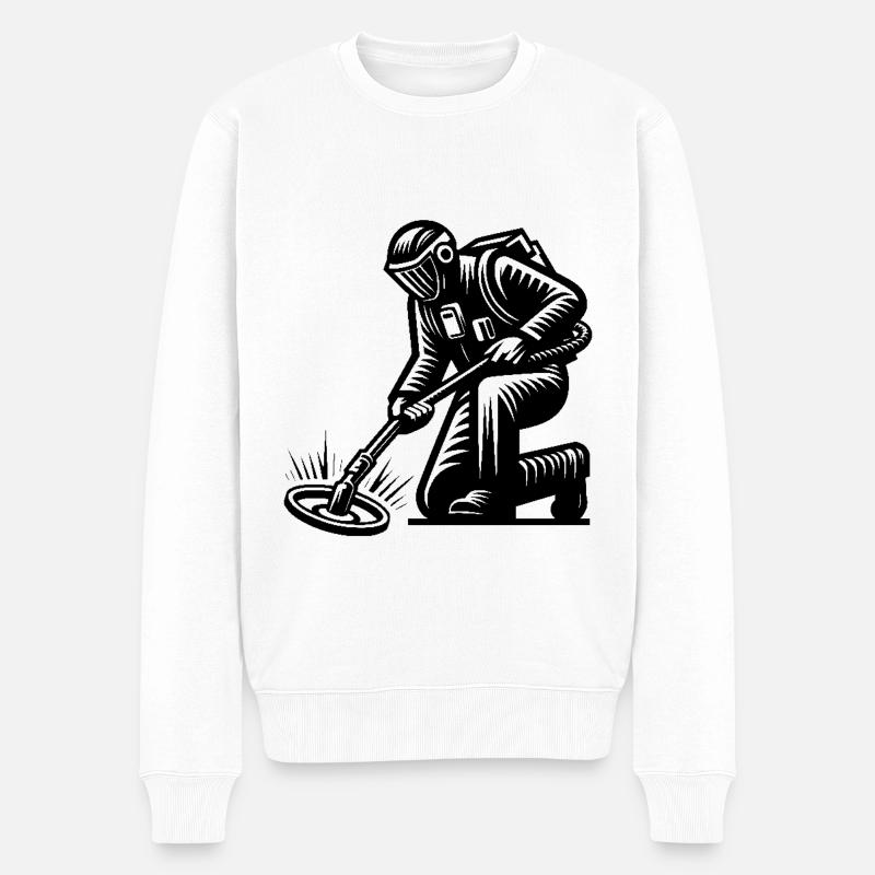 Détecteur de métaux de sonde - Pull Premium bio Homme - blanc