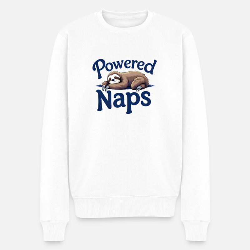 Propulsé par Naps : Édition Paresseuse - Pull Premium bio Homme - blanc