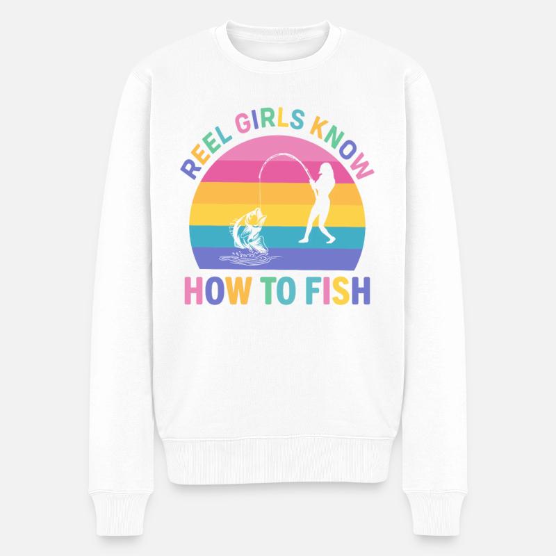 T-shirt Angler Drôle Cadeau - Pull Premium bio Homme - blanc