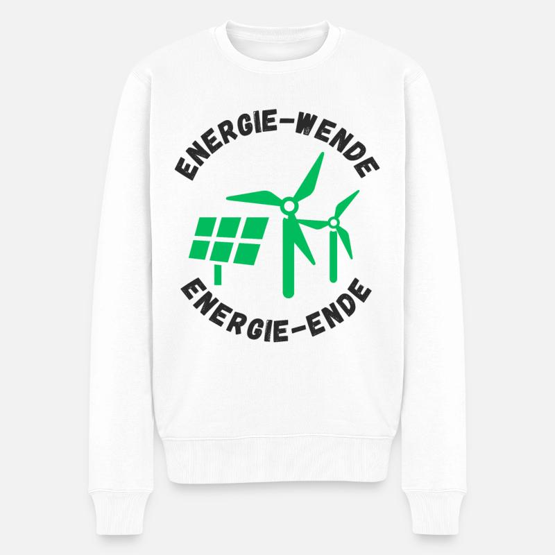 Energiewende Energieende - Männer Premium Bio Pullover - Weiß