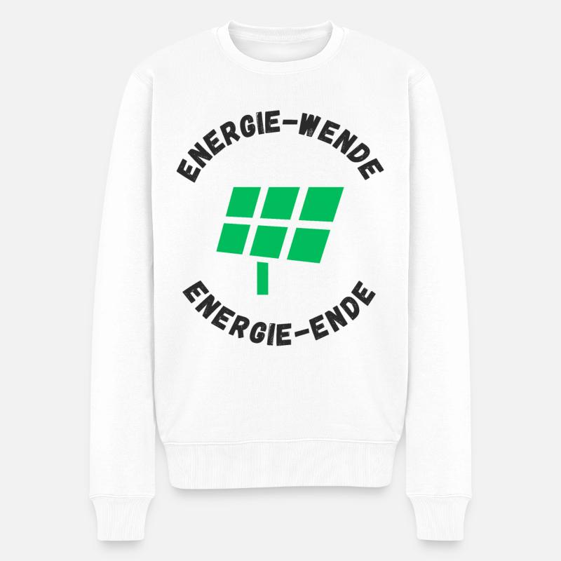 Energiewende Energieende - Männer Premium Bio Pullover - Weiß