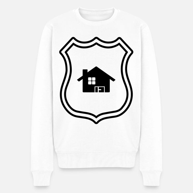 Haus Symbol Wappen - Männer Premium Bio Pullover - Weiß