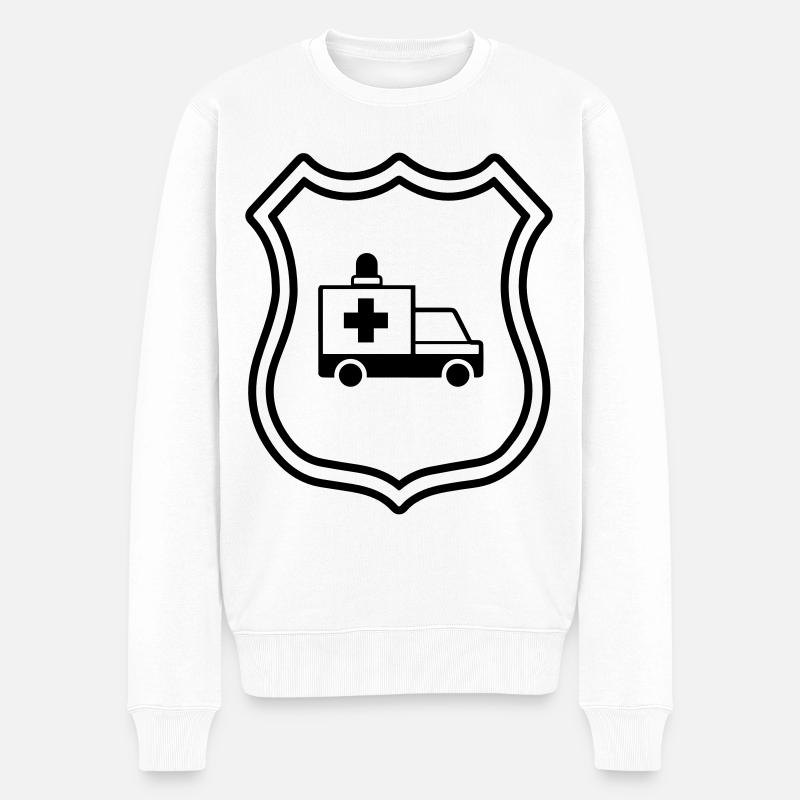 Ambulance Armoiries Ambulance - Pull Premium bio Homme - blanc