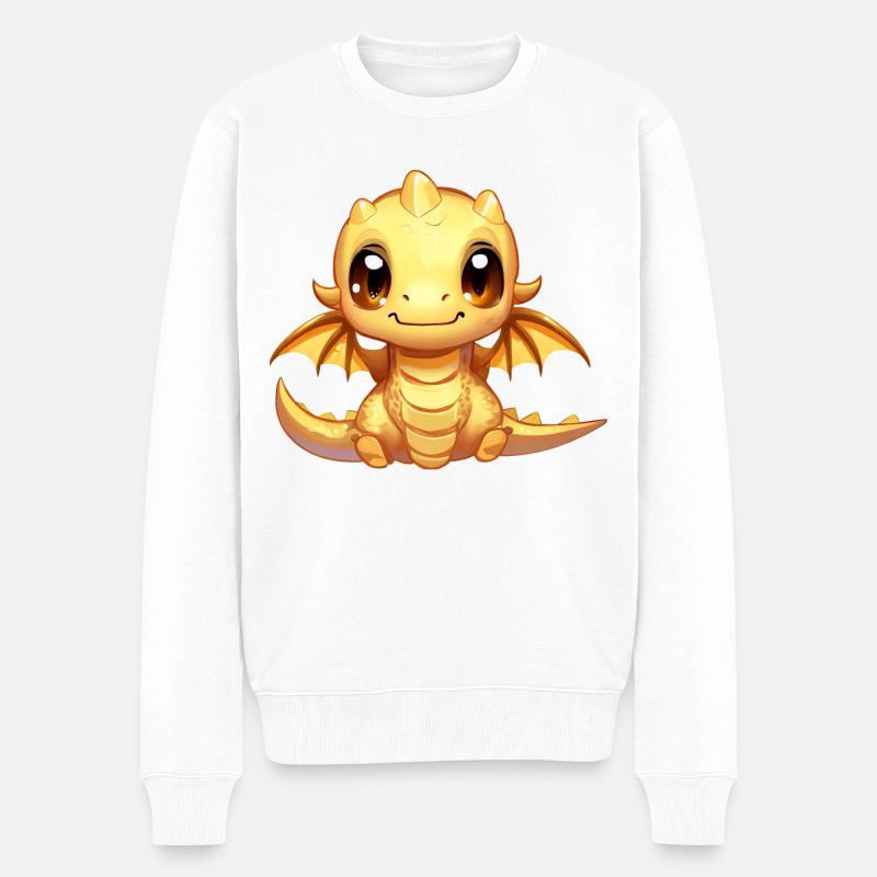 Dragon Fantasy Art - Pull Premium bio Homme - blanc