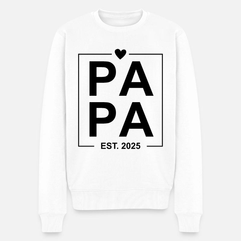 Papa Est 2025 - Pull Premium bio Homme - blanc