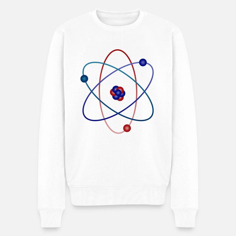 Atom - Männer Premium Bio Pullover - Weiß