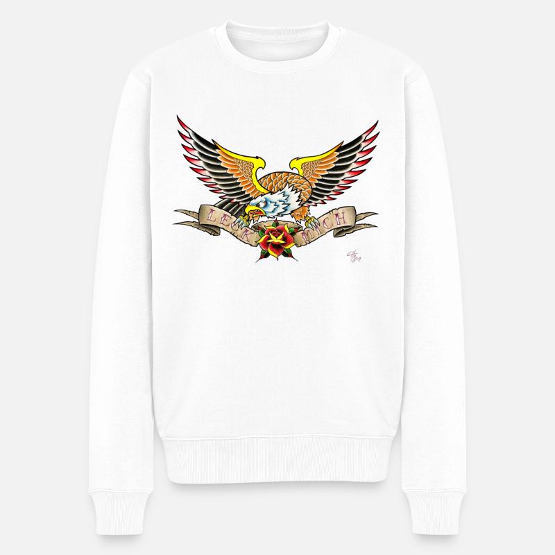 Leck mich - Männer Premium Bio Pullover - Weiß