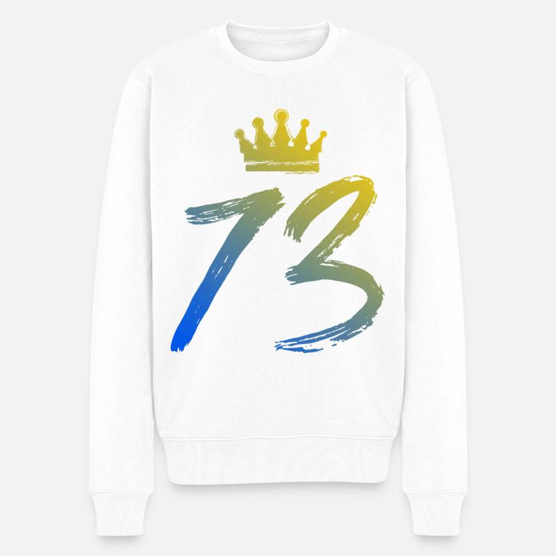 73 Figure de la couronne - Pull Premium bio Homme - blanc