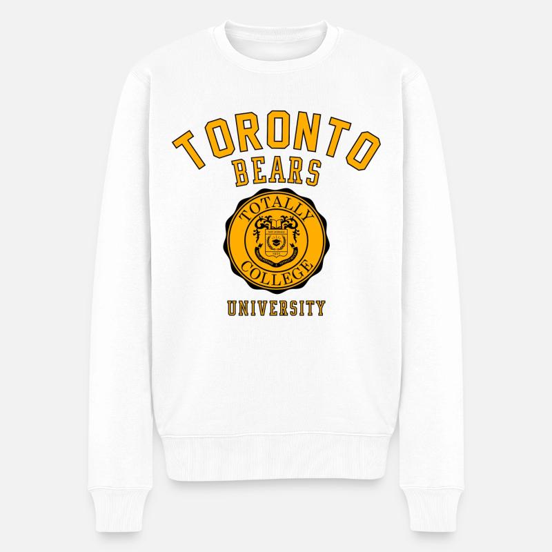 Toronto-Grafik - Männer Premium Bio Pullover - Weiß