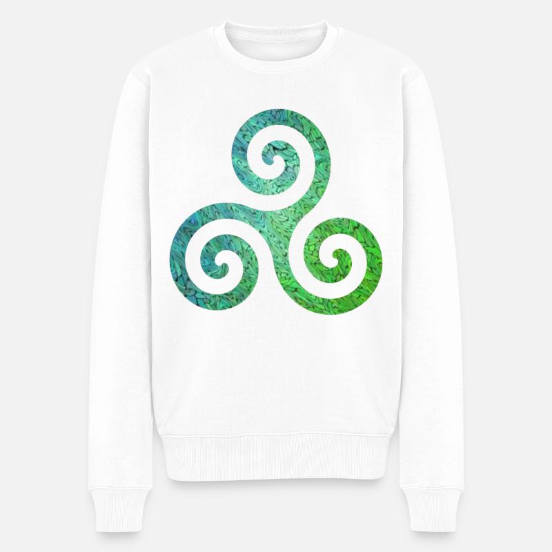 symbole celtique 1 ebru 5 - Pull Premium bio Homme - blanc
