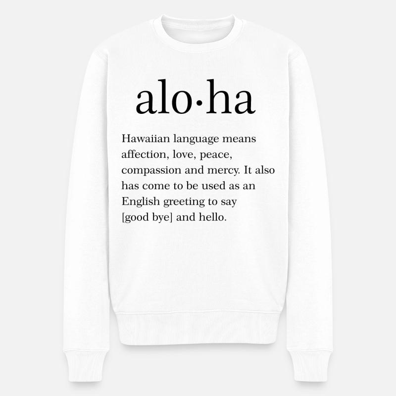Citation d’Aloha - Pull Premium bio Homme - blanc