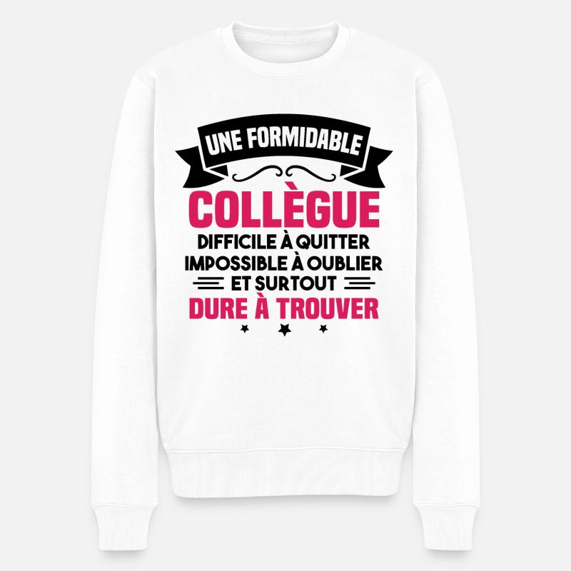 Une formidable collègue difficile - Pull Premium bio Homme - blanc