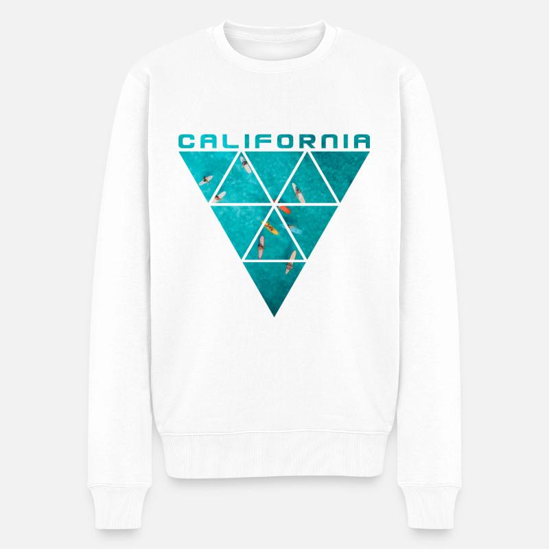 California Surfing - Männer Premium Bio Pullover - Weiß
