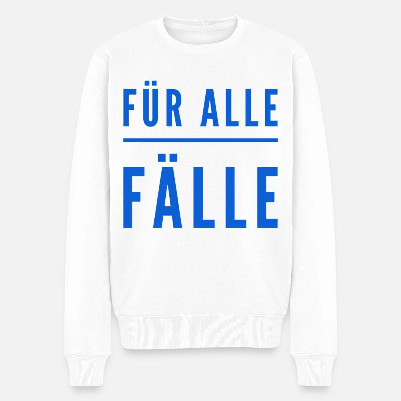 ich bin bedacht - Männer Premium Bio Pullover - Weiß