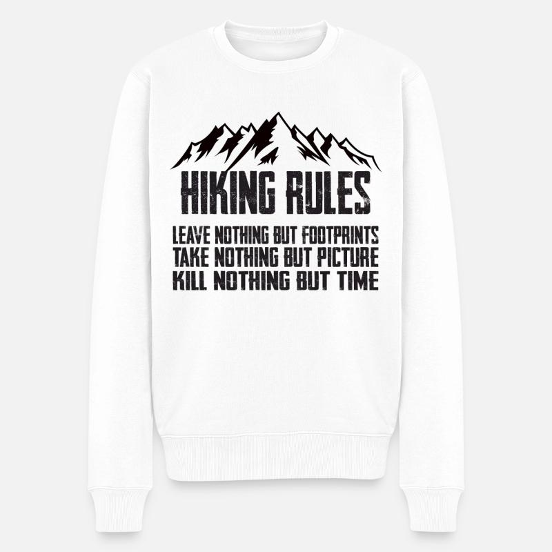 Hiking Rules - Männer Premium Bio Pullover - Weiß