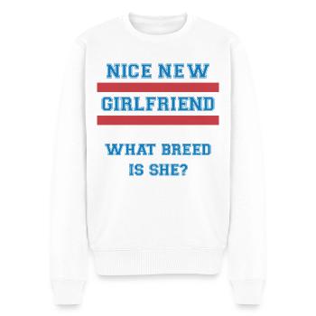 Freundin Zitat - Männer Premium Bio Pullover - Weiß - Vorne - Thijin (182cm)