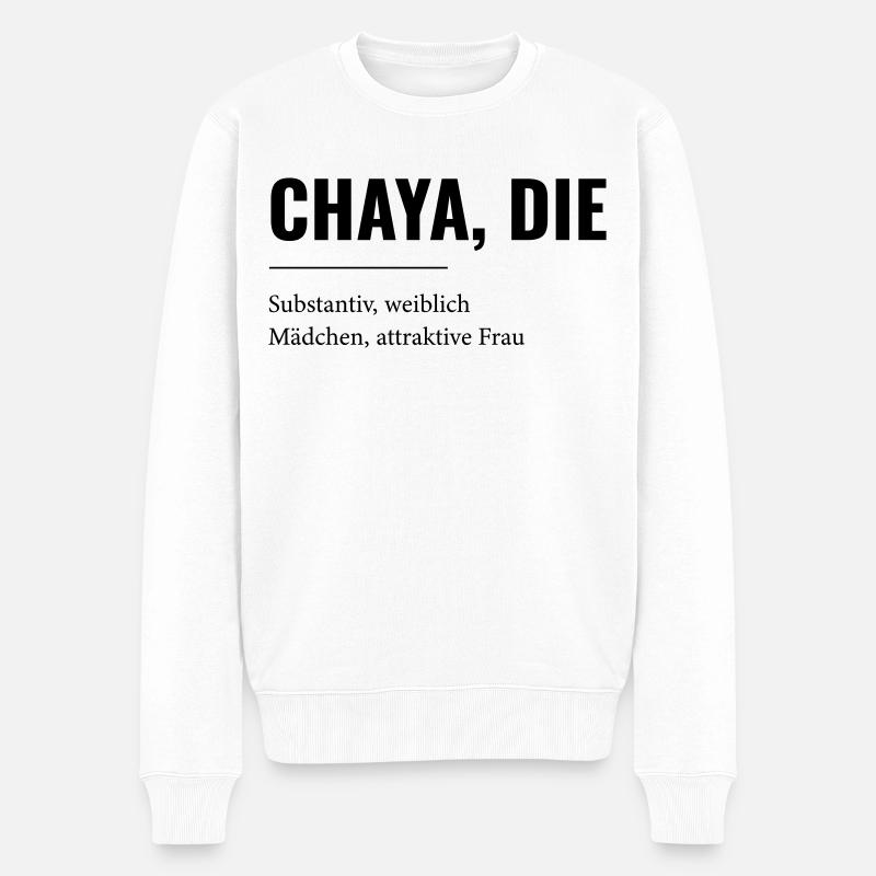 Chaya - Männer Premium Bio Pullover - Weiß