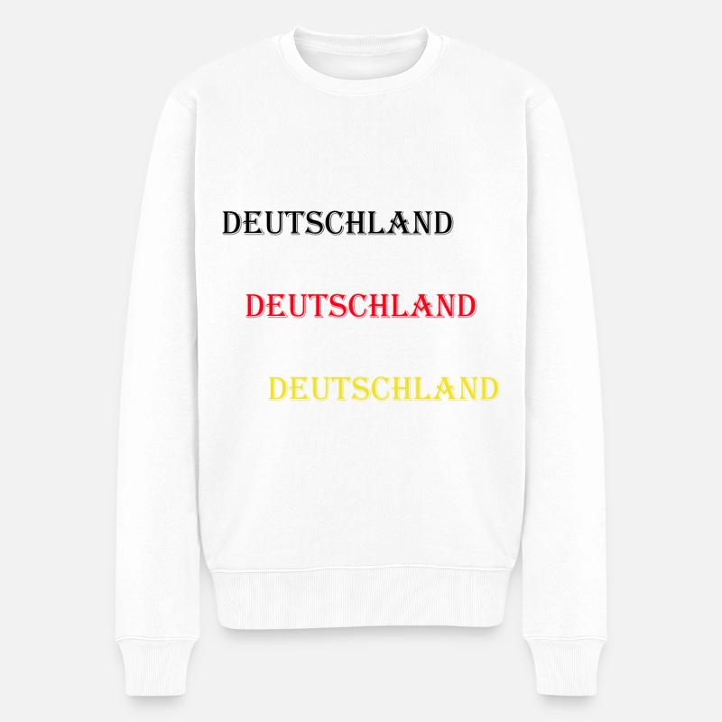 Deutschland - Männer Premium Bio Pullover - Weiß