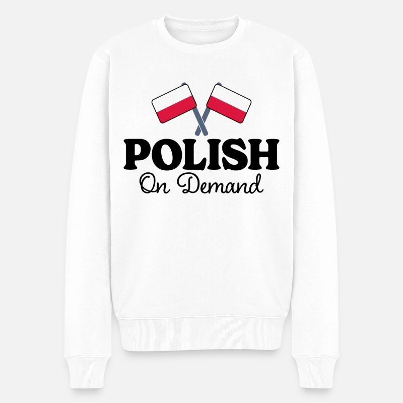 Polnisch Übersetzer Polnisch Dolmetscher - Männer Premium Bio Pullover - Weiß