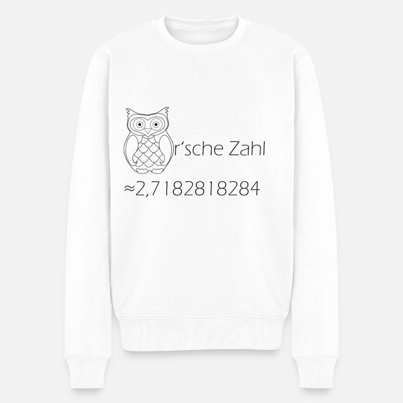Euler'sche Zahl - Männer Premium Bio Pullover - Weiß