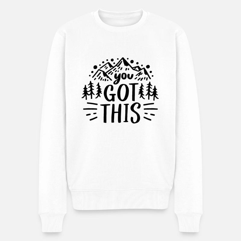Du hast diese Motivation - Männer Premium Bio Pullover - Weiß