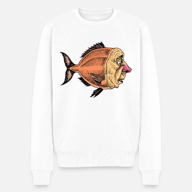 POISSON PAYASO - Pull Premium bio Homme - blanc