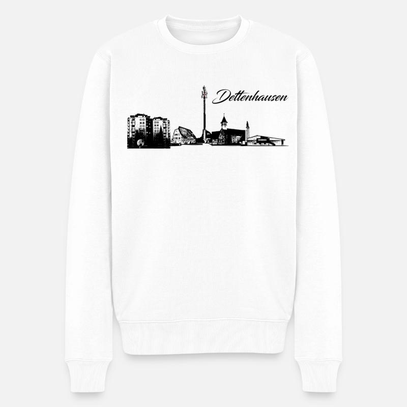 Skyline Dettenhausen - Männer Premium Bio Pullover - Weiß