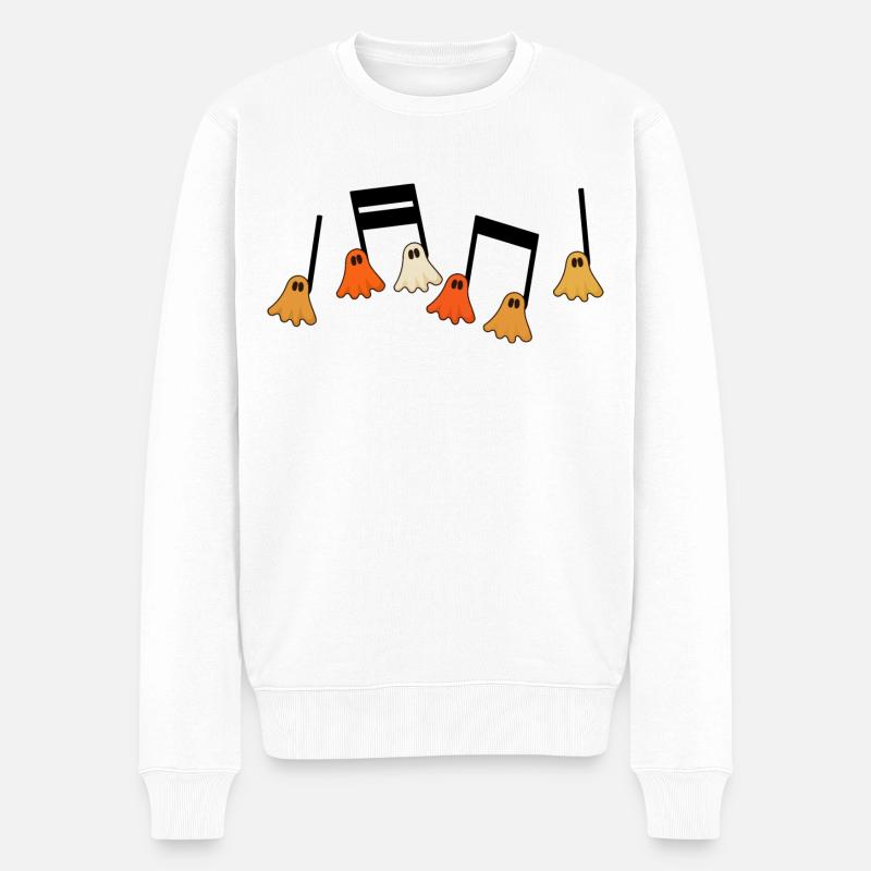 Halloween-Kostüm Party-Musiklehrer - Männer Premium Bio Pullover - Weiß